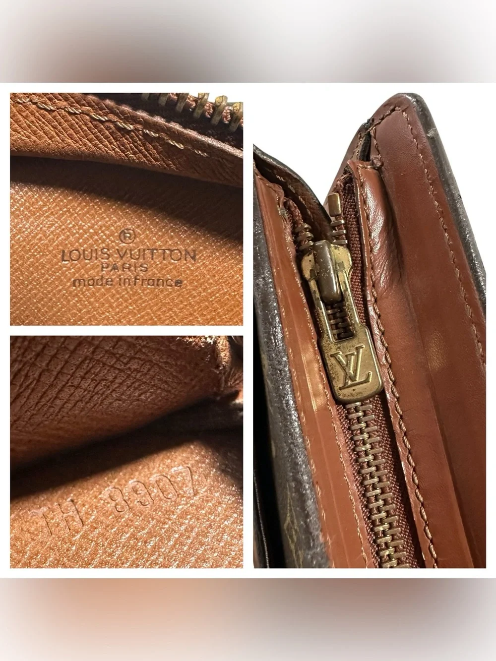 Louis Vuitton 1989 Monogram Leather Vintage Pochette Homme Clutch Bag